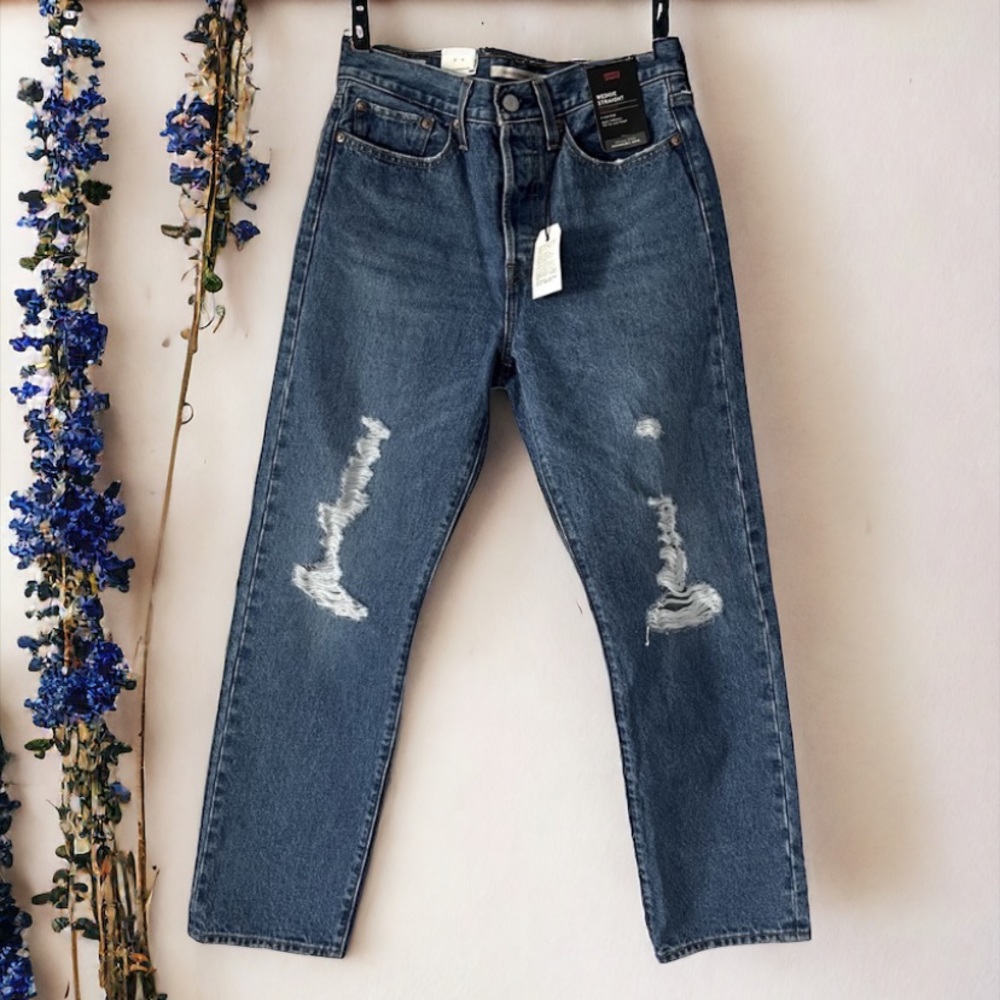 Levi's Premium Wedgie Straight Jeans Size 27 - Picture 6 of 12